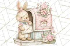 Whimsical Valentine Mail Clipart PNG Floral Letters Product Image 4