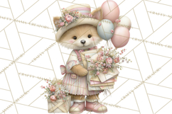 Whimsical Valentine Mail Clipart PNG Floral Letters Product Image 4