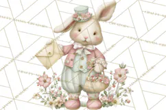 Whimsical Valentine Mail Clipart PNG Floral Letters Product Image 5