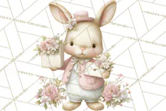Whimsical Valentine Mail Clipart PNG Floral Letters Product Image 2