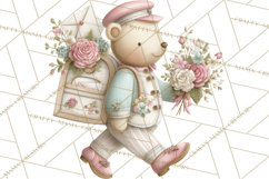 Whimsical Valentine Mail Clipart PNG Floral Letters Product Image 3