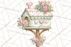 Whimsical Valentine Mail Clipart PNG Floral Letters Product Image 4
