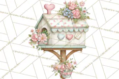 Whimsical Valentine Mail Clipart PNG Floral Letters Product Image 4
