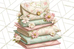 Whimsical Valentine Mail Clipart PNG Floral Letters Product Image 5