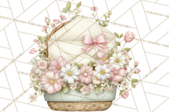 Whimsical Valentine Mail Clipart PNG Floral Letters Product Image 5