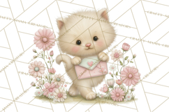 Whimsical Valentine Mail Clipart PNG Floral Letters Product Image 3