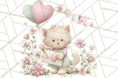 Whimsical Valentine Mail Clipart PNG Floral Letters Product Image 4