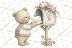 Whimsical Valentine Mail Clipart PNG Floral Letters Product Image 3