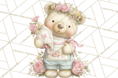 Whimsical Valentine Mail Clipart PNG Floral Letters Product Image 4
