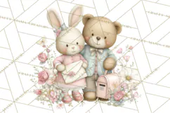 Whimsical Valentine Mail Clipart PNG Floral Letters Product Image 3