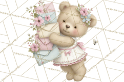 Whimsical Valentine Mail Clipart PNG Floral Letters Product Image 3