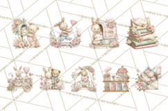 Whimsical Valentine Mail Clipart PNG Floral Letters Product Image 5