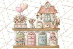 Whimsical Valentine Mail Clipart PNG Floral Letters Product Image 5