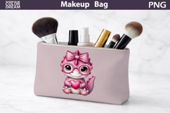 Makeup Bag Sublimation | Dinosaur Heart Sublimation Product Image 1