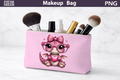 Makeup Bag Sublimation | Dinosaur Heart Sublimation Product Image 1
