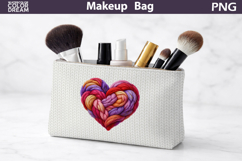 Makeup Bag Sublimation | Valentine Heart Sublimation Product Image 1