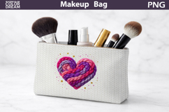 Makeup Bag Sublimation | Valentine Heart Sublimation Product Image 1