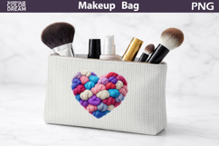 Makeup Bag Sublimation | Valentine Heart Sublimation Product Image 1