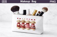 Makeup Bag Sublimation | Valentine Dogs Heart Sublimation Product Image 1