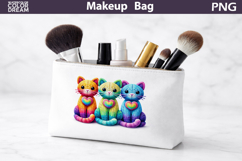 Makeup Bag Sublimation | Valentine Cats Sublimation Product Image 1