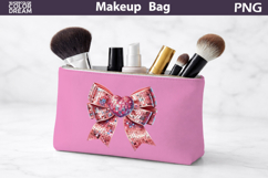 Makeup Bag Sublimation | Sequins Bow Sublimation Product Image 1
