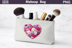 Makeup Bag Sublimation | Valentine Heart Sublimation Product Image 1