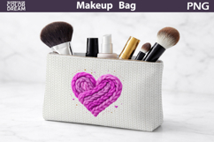 Makeup Bag Sublimation | Valentine Heart Sublimation Product Image 1