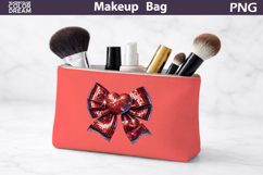 Makeup Bag Sublimation | Sequins Bow Sublimation Product Image 1
