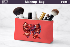 Makeup Bag Sublimation | Sequins Bow Sublimation Product Image 1