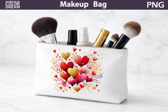 Makeup Bag Sublimation | Valentine Heart Sublimation Product Image 1