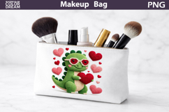 Makeup Bag Sublimation | Dinosaur Heart Sublimation Product Image 1