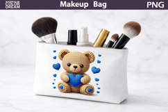 Makeup Bag Sublimation | Bear Heart Sublimation Product Image 1