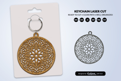 Valentine Mandala Keychain SVG | Laser Cut File Product Image 3