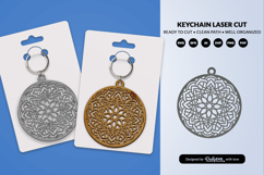 Valentine Mandala Keychain SVG | Laser Cut File Product Image 2
