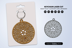 Valentine Mandala Keychain SVG | Laser Cut File Product Image 4