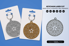 Valentine Mandala Keychain SVG | Laser Cut File Product Image 2
