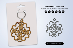 Valentine Mandala Keychain SVG | Laser Cut File Product Image 2