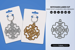 Valentine Mandala Keychain SVG | Laser Cut File Product Image 1