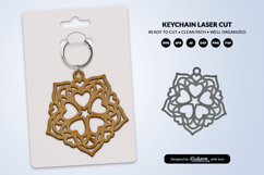 Valentine Mandala Keychain SVG | Laser Cut File Product Image 1