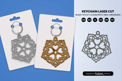 Valentine Mandala Keychain SVG | Laser Cut File Product Image 2