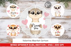 Wind Spinner Valentine Meerkat Cartoon Product Image 1