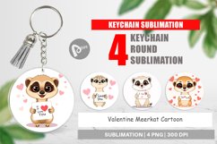 Keychain Valentine Meerkat Cartoon Product Image 1