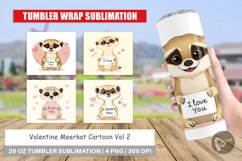 Tumbler Wrap Valentine Meerkat Cartoon Product Image 1