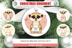 Christmas Ornaments Valentine Meerkat Cartoon Product Image 1