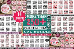 More Than 250 Designs Valentine Mega SVG Bundle. Product Image 1