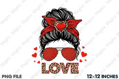 Valentine Messy Bun Png Product Image 1