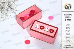 Valentine&#039;s Day Mini Box Laser Cut. Candy Box SVG Product Image 1