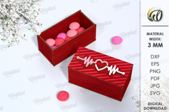 Valentine&#039;s Day Mini Box Laser Cut. Candy Box SVG Product Image 1