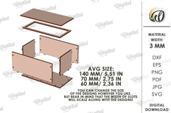 Valentine&#039;s Day Mini Box Laser Cut. Candy Box SVG Product Image 2