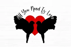 All You Need Is Love SVG Valentines Day SVG Love Quote SVG Product Image 2